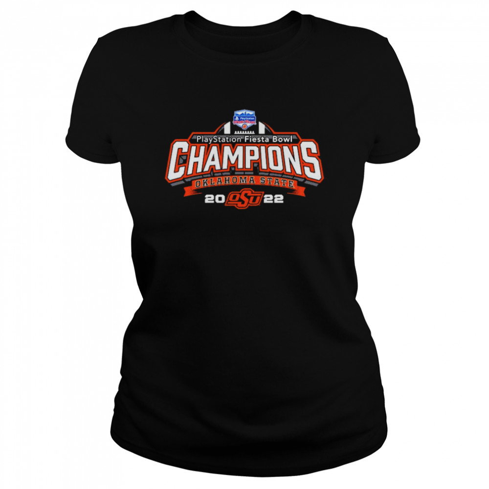 Oklahoma State Cowboys Playstation Fiesta Bowl Champions 2022  Classic Women's T-shirt