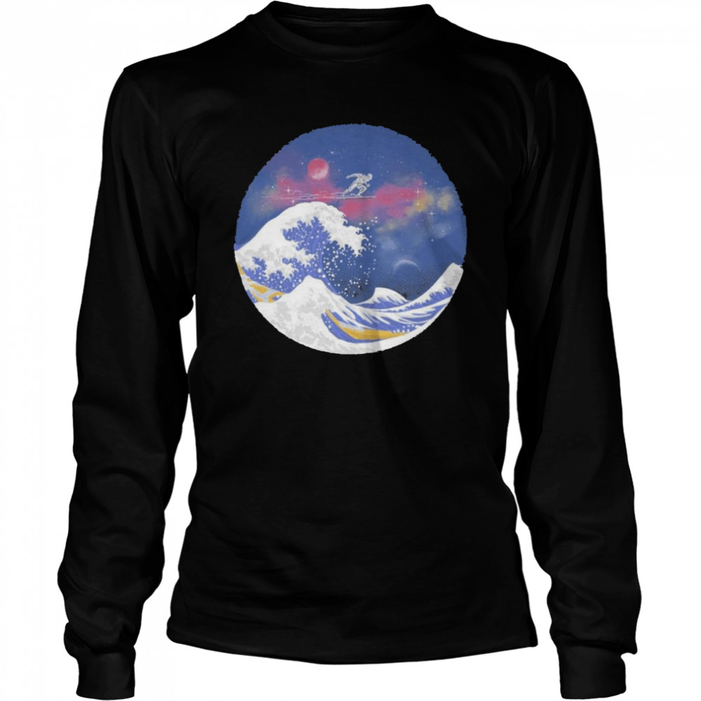 Original surfing The Great Wave Marvel Comics Silver Surfer T- Long Sleeved T-shirt