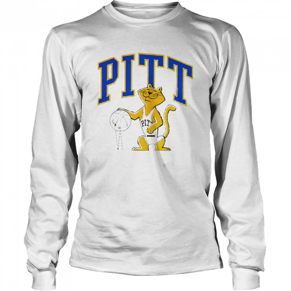 Pitt Dribbling Panther logo T-shirt Long Sleeved T-shirt