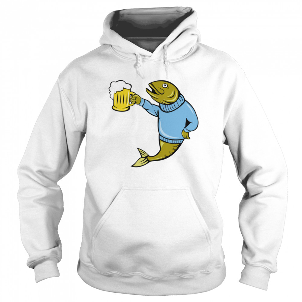 Retro Fishing and Beer T  Classic T- Unisex Hoodie