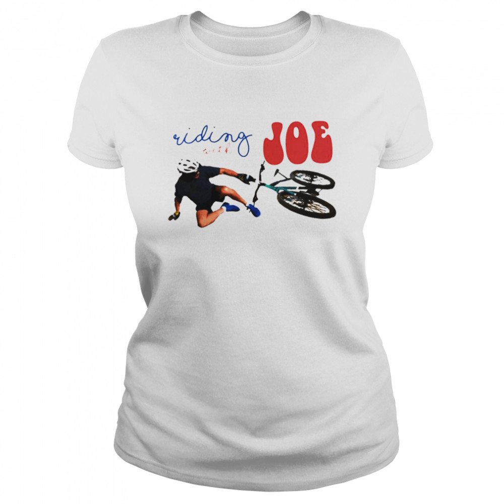 Riding With Joe Biden Falling Off The Bike shirt Classic Women's T-shirt