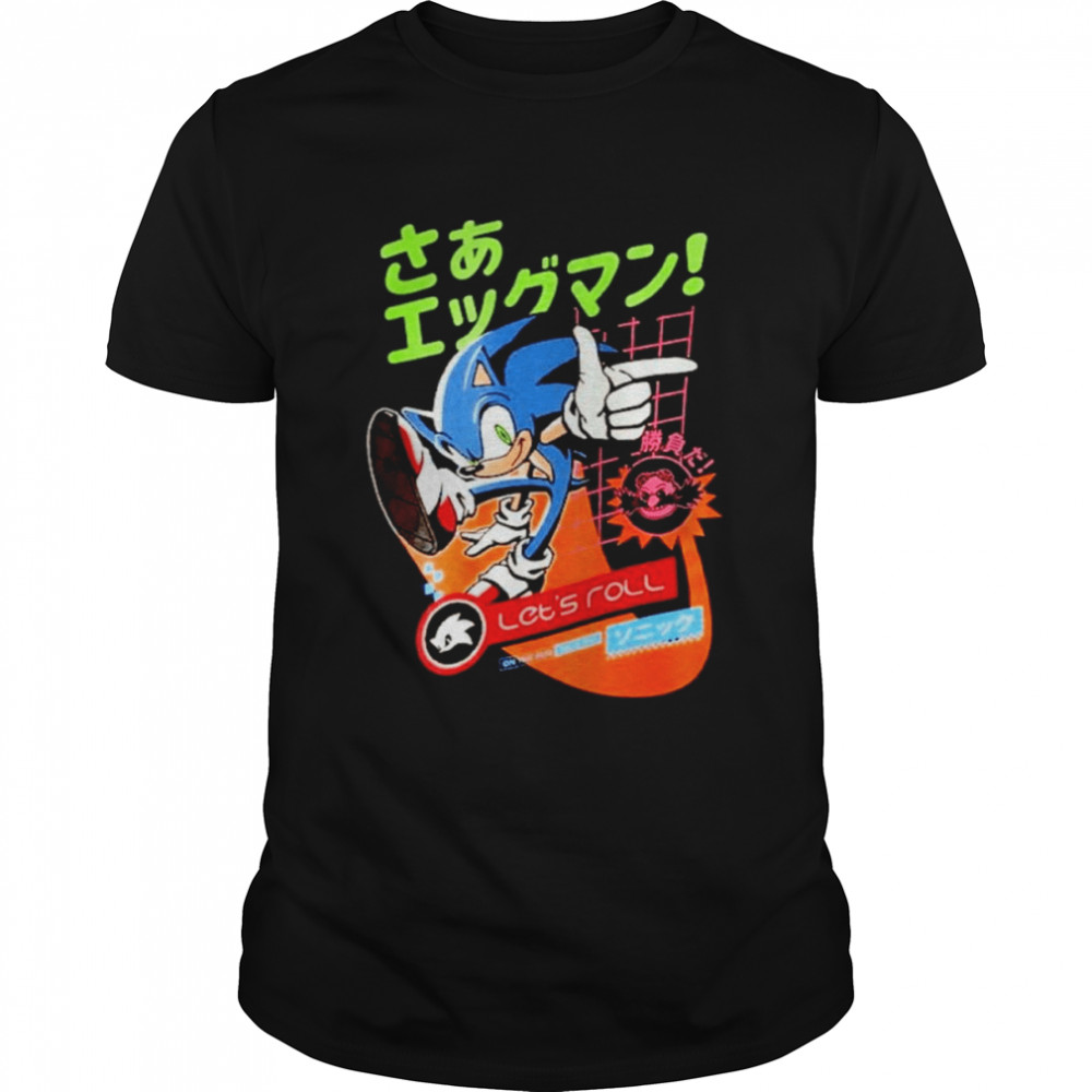 Sonic The Hedgehog With Kanji  Classic Men's T-shirt