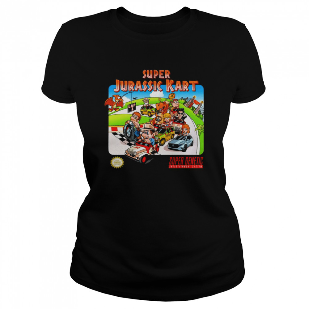 Super Jurassic kart super genetic Entertainment System shirt Classic Women's T-shirt