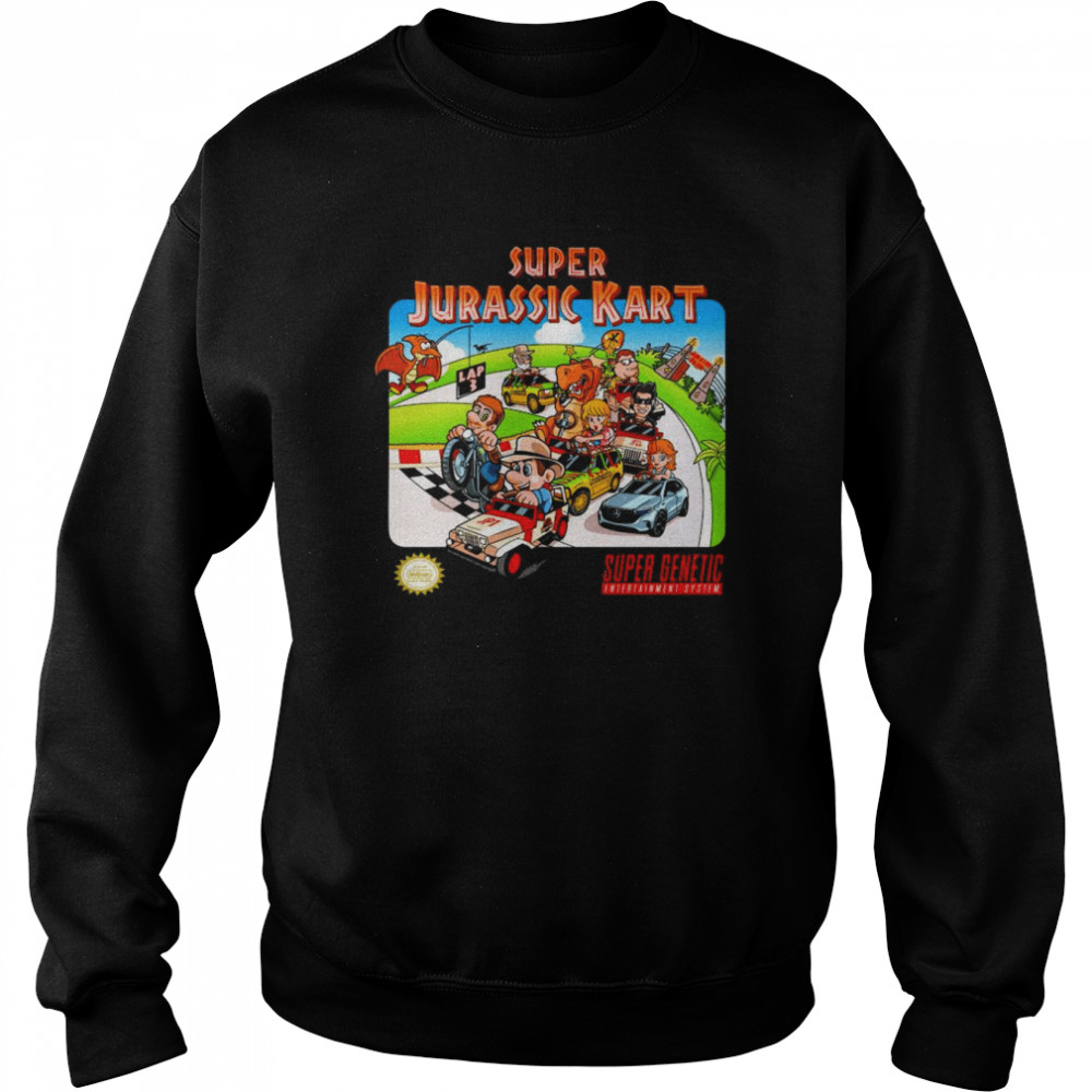 Super Jurassic kart super genetic Entertainment System shirt Unisex Sweatshirt