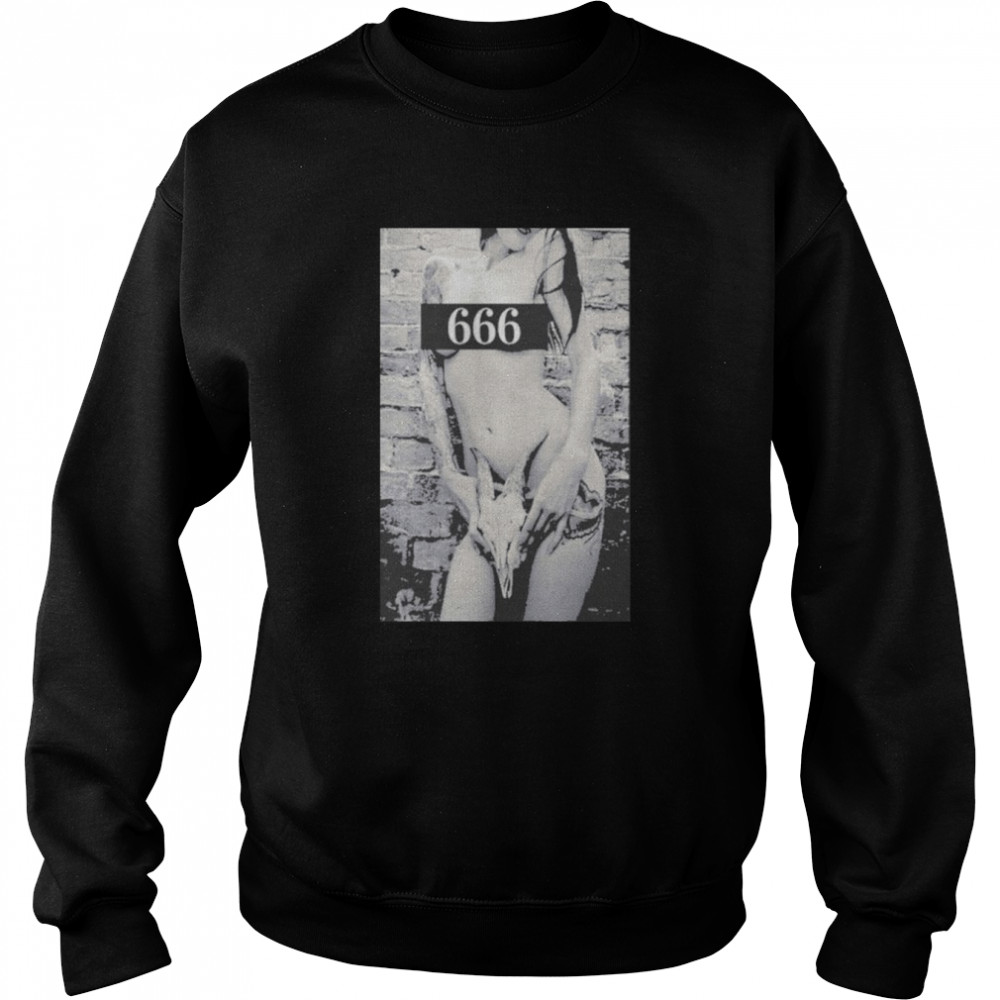 Top satan 666 Goat Skull Antichrist For Adult Men And Women T- Unisex Sweatshirt