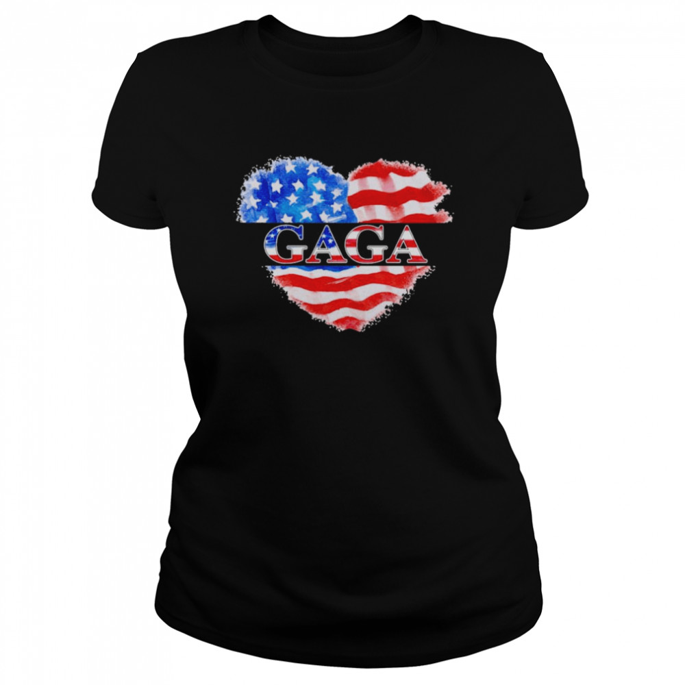 4th Of July Gaga Heart Independence  Classic Women's T-shirt