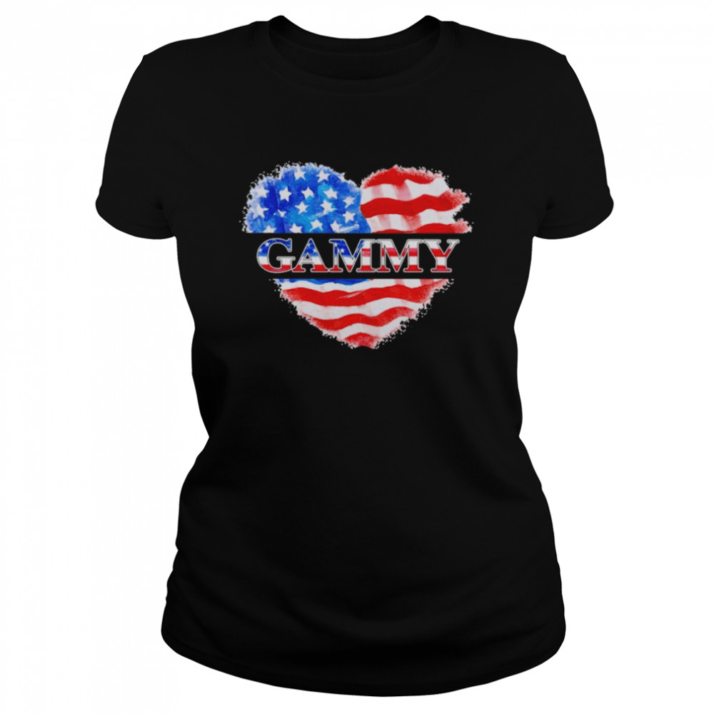 4th Of July Gammy Heart Independence  Classic Women's T-shirt
