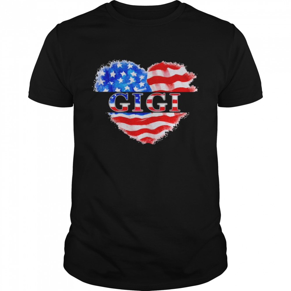 4Th Of July Gigi Heart Independence Shirt