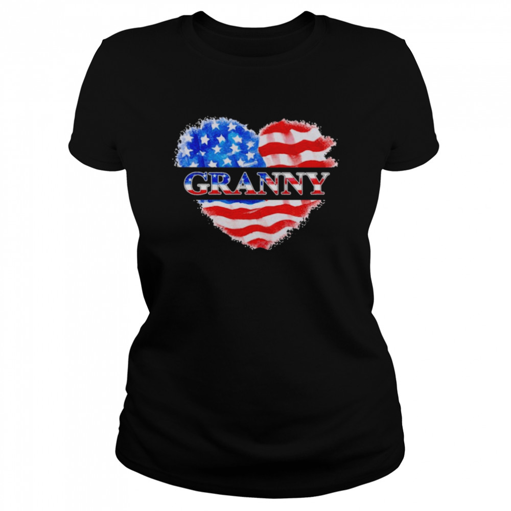 4th Of July Granny Heart Independence  Classic Women's T-shirt