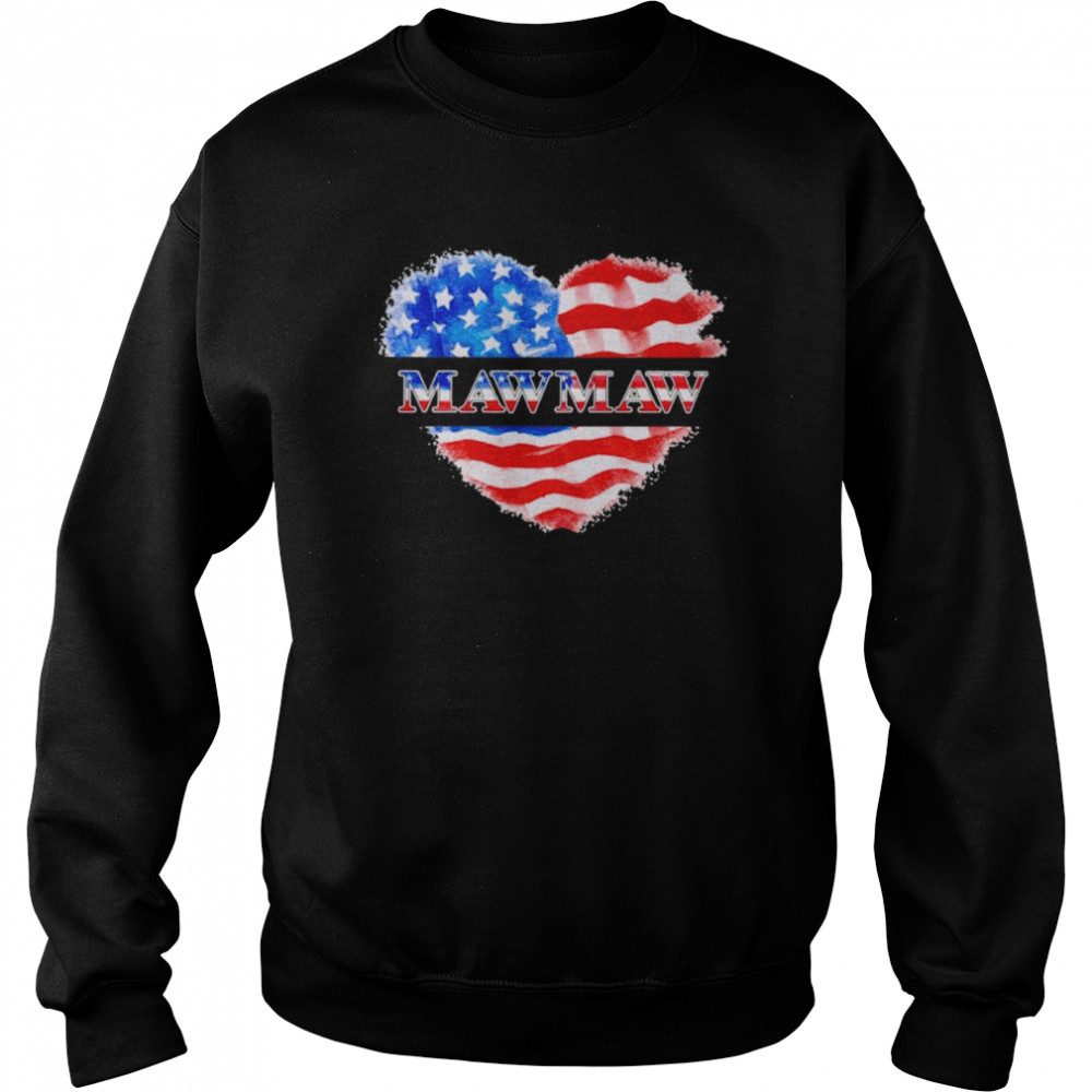 4th Of July Mawmaw Heart Independence  Unisex Sweatshirt
