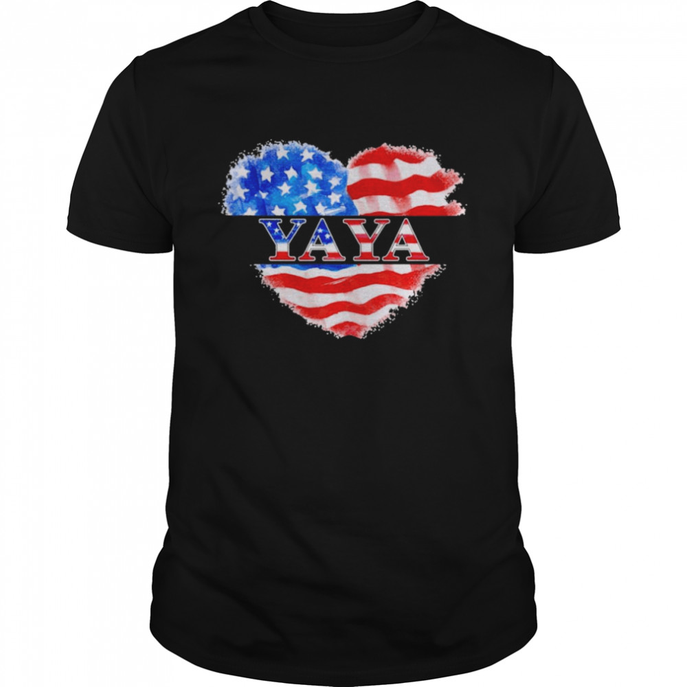 4th Of July Yaya Heart Independence  Classic Men's T-shirt