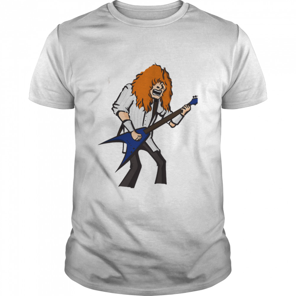 Cartoon Dave Mustaine, Megadeth, Comics Guitarist, String Instruments, young, comics, microphone  Cl