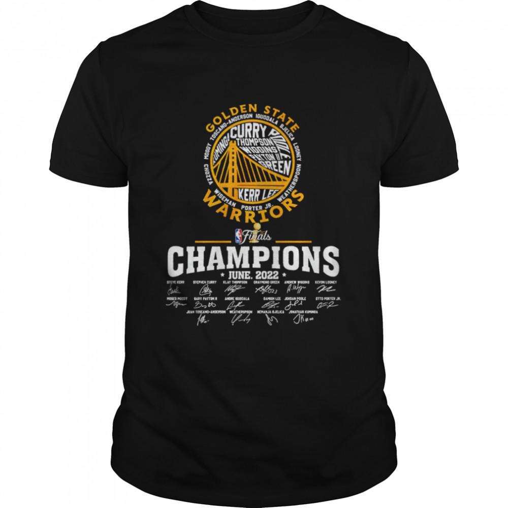 Golden State Warriors Champions June 2022 Signatures Shirt