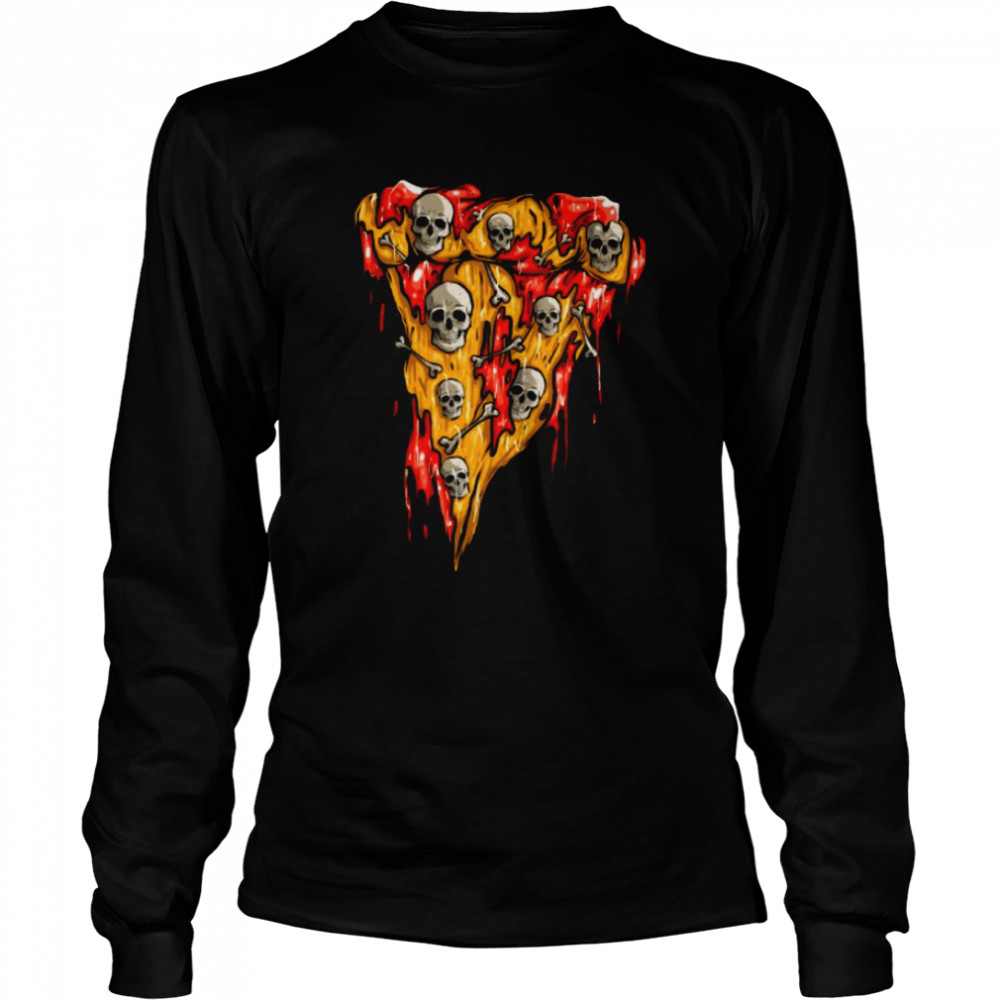 pizza skull T- Long Sleeved T-shirt