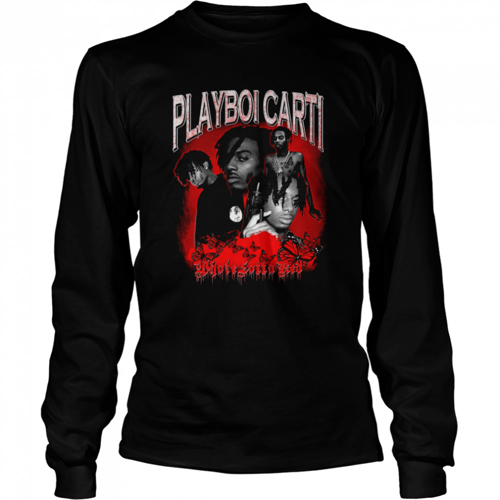 Red Art Playboi Carti 90’s Inspired shirt Long Sleeved T-shirt
