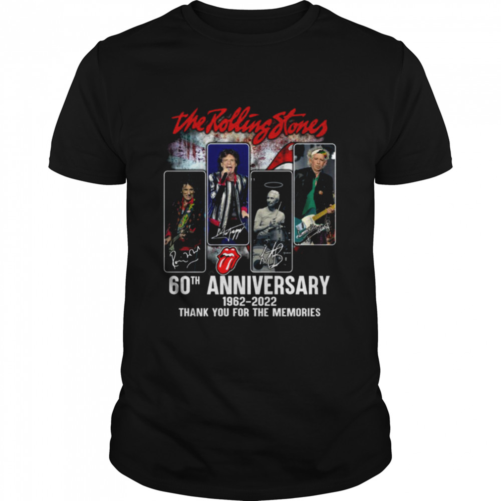 The Rolling Stones 60Th Anniversary 1962-2022 Thank You For The Memories Shirt