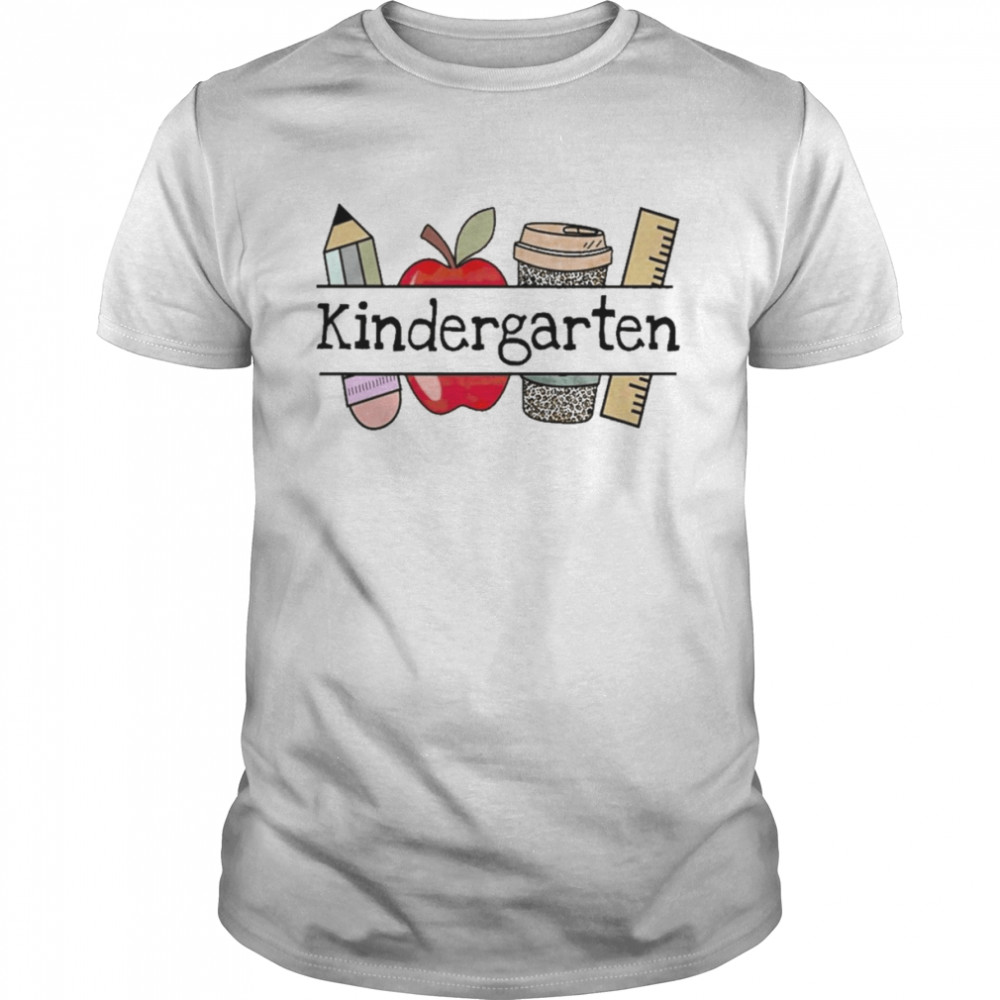 Apple Coffee Pencil Kindergarten Teacher  Classic Men's T-shirt