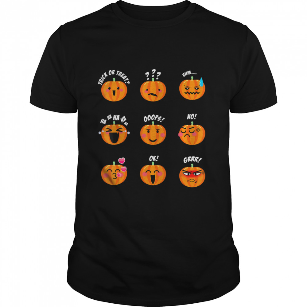 Cute Pumpkins Emotions Feeling Boys Girls Kids Halloween Classic T- Classic Men's T-shirt