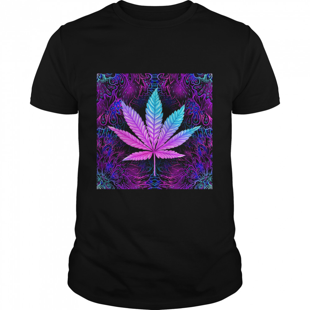 Trippy Weed Drawings Colorful Classic T-Shirt