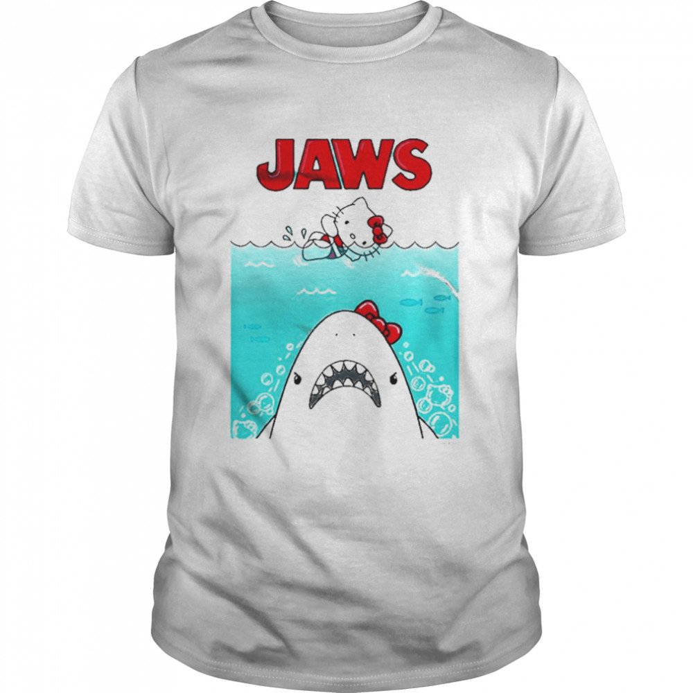 Universal Studios Hello Kitty Jaws Shark shirt Classic Men's T-shirt