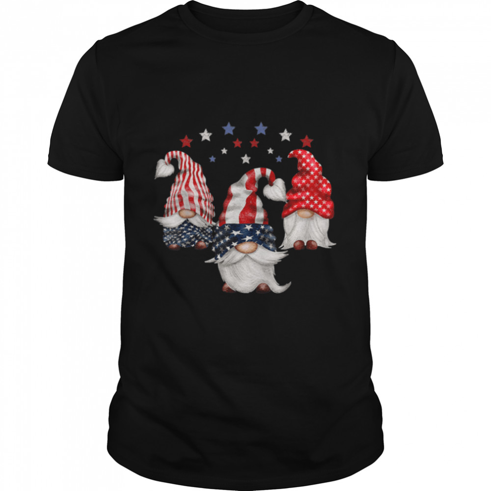 4th Of July 2022 Patriotic Gnomes Funny American USA T-Shirt B0B45KHBFX