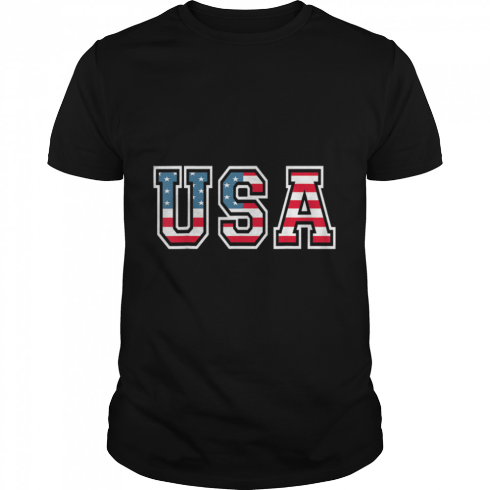 America Us Flag Patriotic Usa 4Th Of July Men Women T-Shirt B0B45R8Y8F