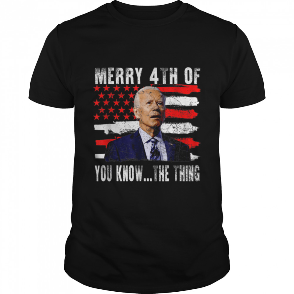 Fireworks Merica Biden Uh Confused Merry Happy 4Th Of You T-Shirt B0B51Cp4H4