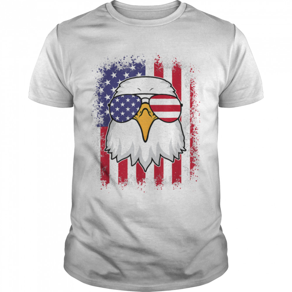Funny 4Th Of July American Flag Usa Patriotic Eagle T-Shirt B0B45Qrkt6