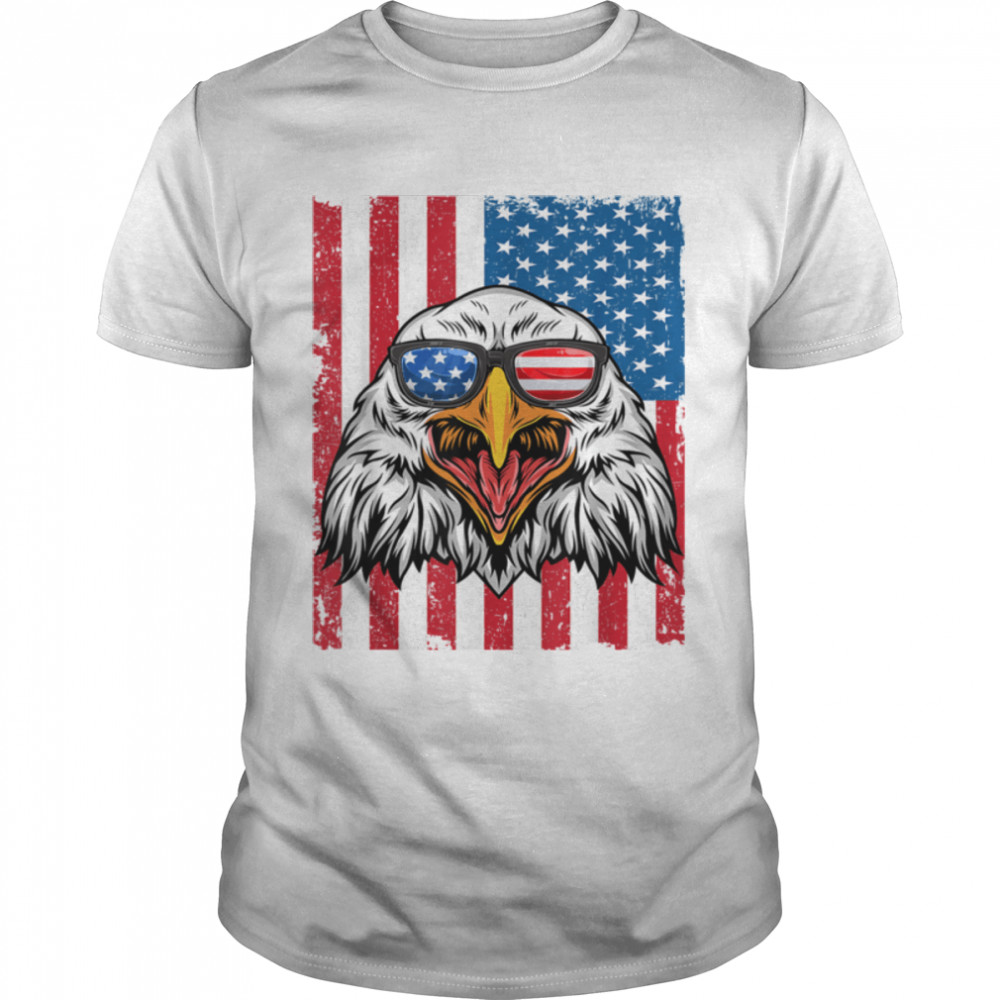 Funny 4th Of July USA Flag American Patriotic Eagle T-Shirt B0B45KJNPQ