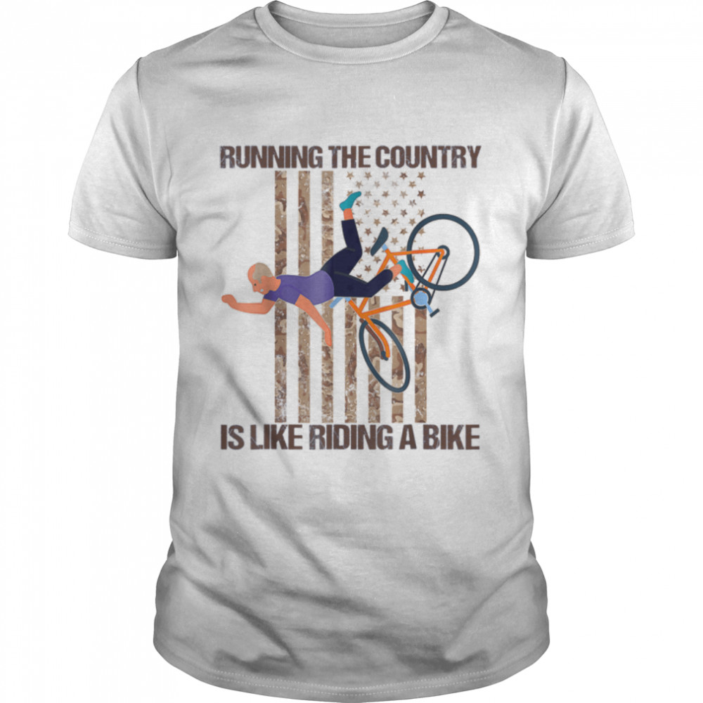 Funny Ridin With Biden Desert Camo US Flag T-Shirt B0B4ZZVNFF