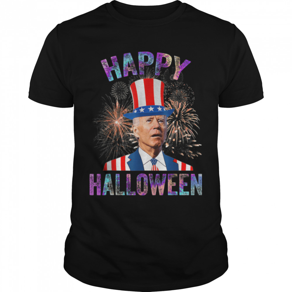 Halloween Funny Happy 4th Of July Anti Joe Biden Tie Dye T-Shirt B0B51GMV6R
