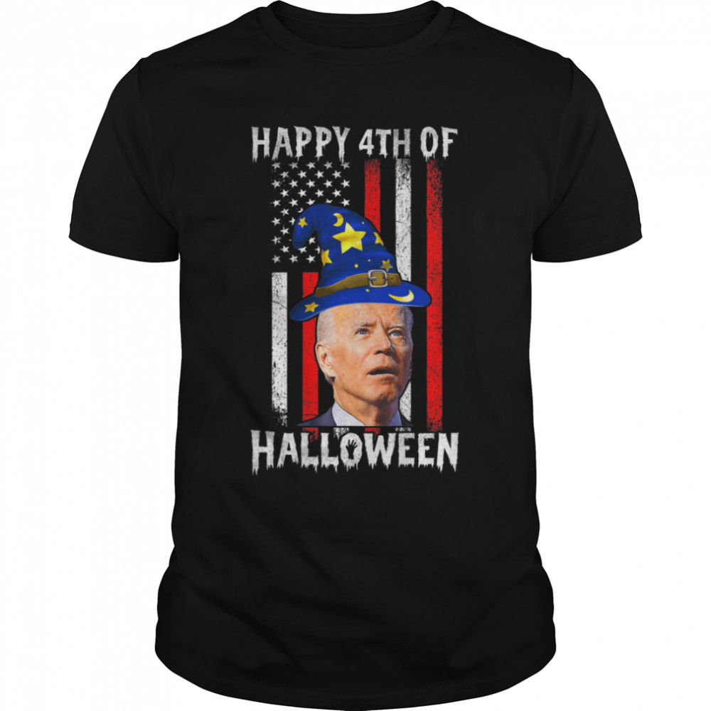 Joe Biden Happy Halloween Confused 4Th Of July Fun (On Back) T-Shirt B0B4Zqfzfw