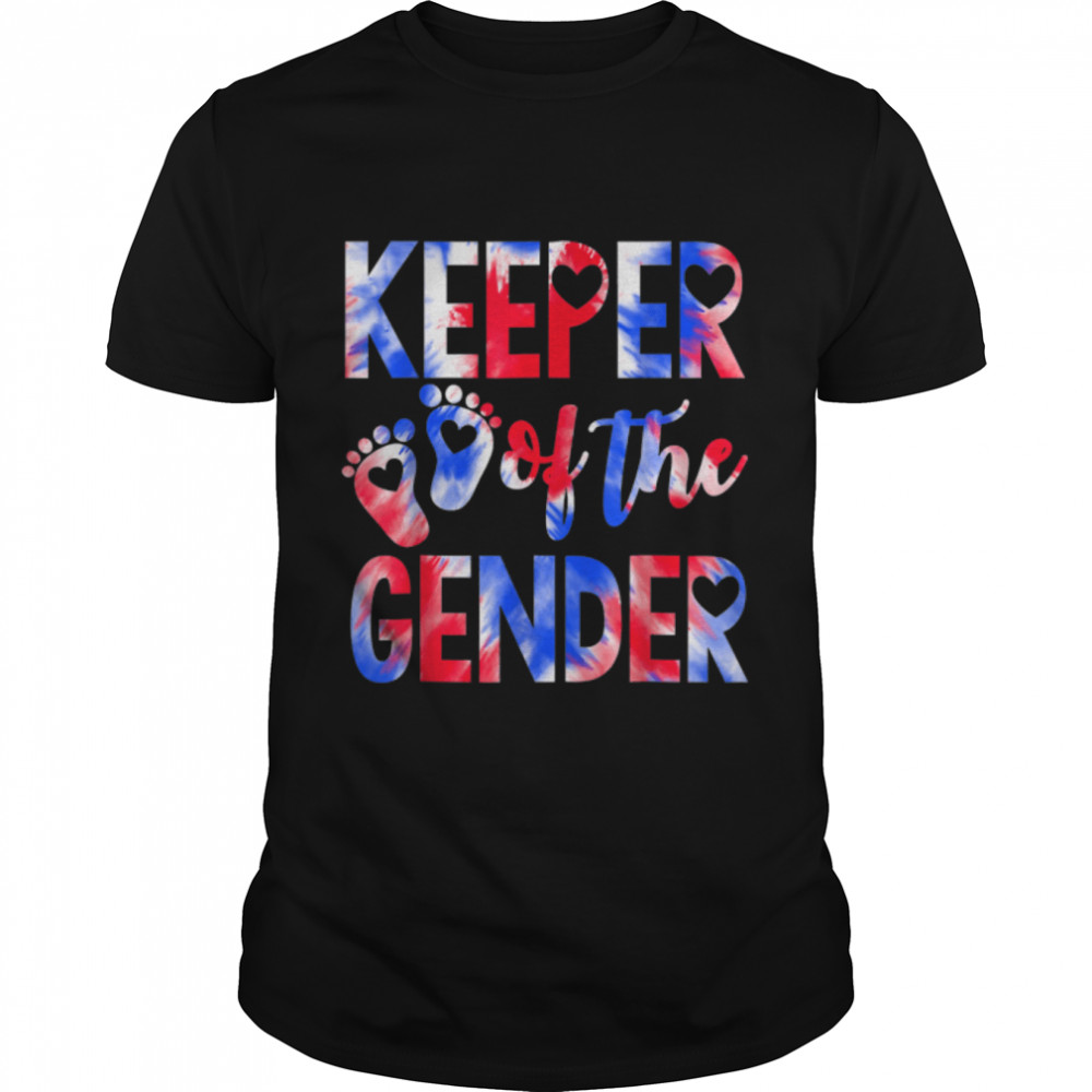 Keeper Of The Gender 4Th Of July Baby Gender Reveal T-Shirt B0B4Z2Jlv1