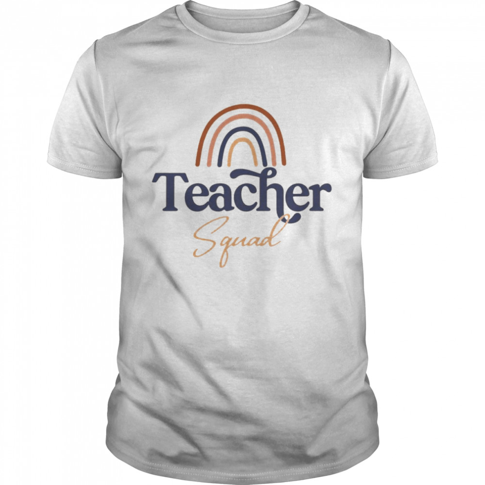Rainbow Teacher Squad  Classic Men's T-shirt