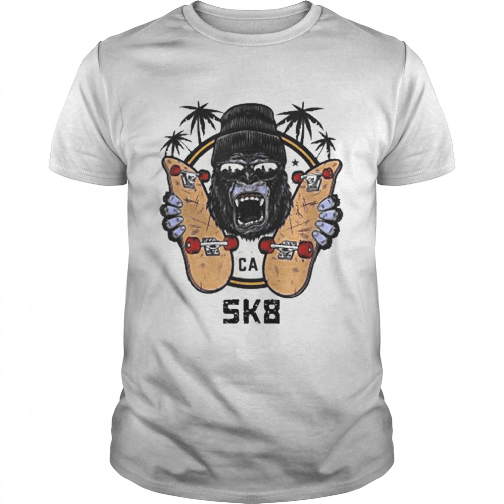 Skateboard Gorilla SK8 Skate Cool Skateboarding Skateboard  Classic Men's T-shirt