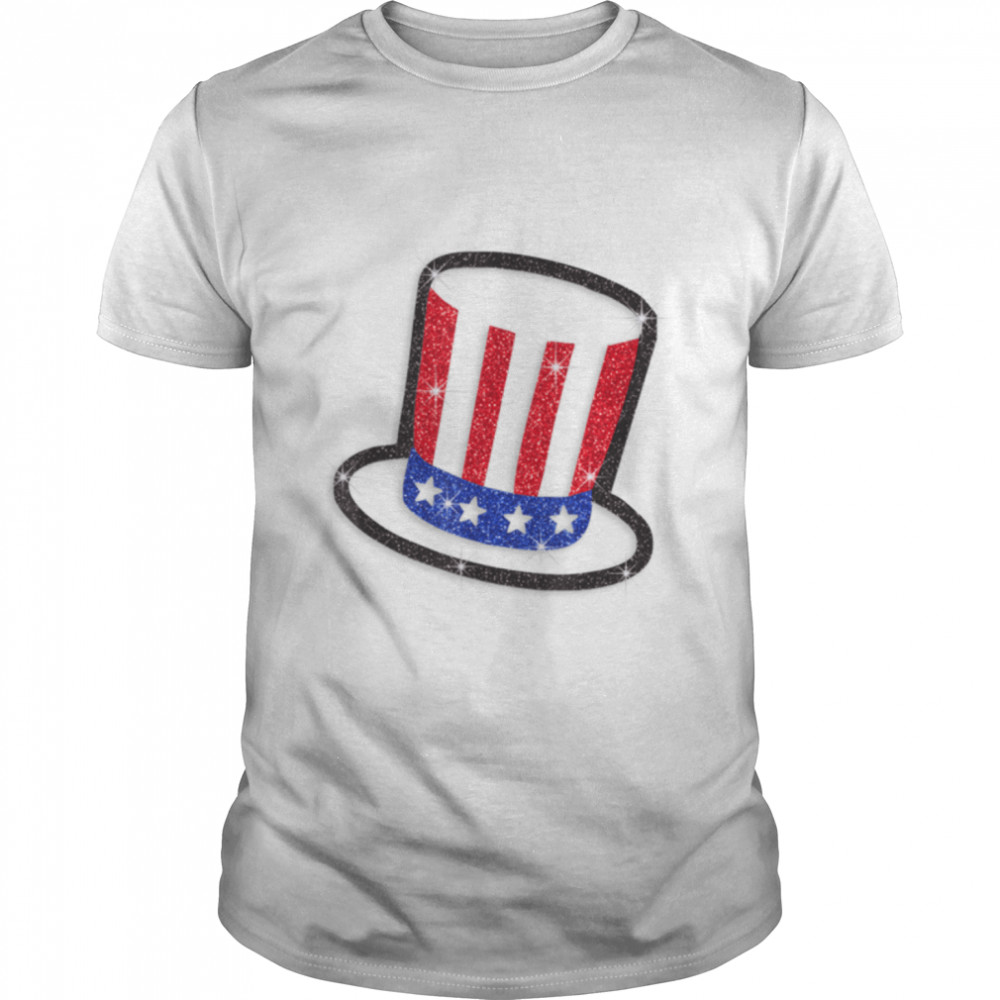 Uncle Sam Hat Patriotic Shirt 4th Of July USA American Flag T-Shirt B0B45Q6TVR