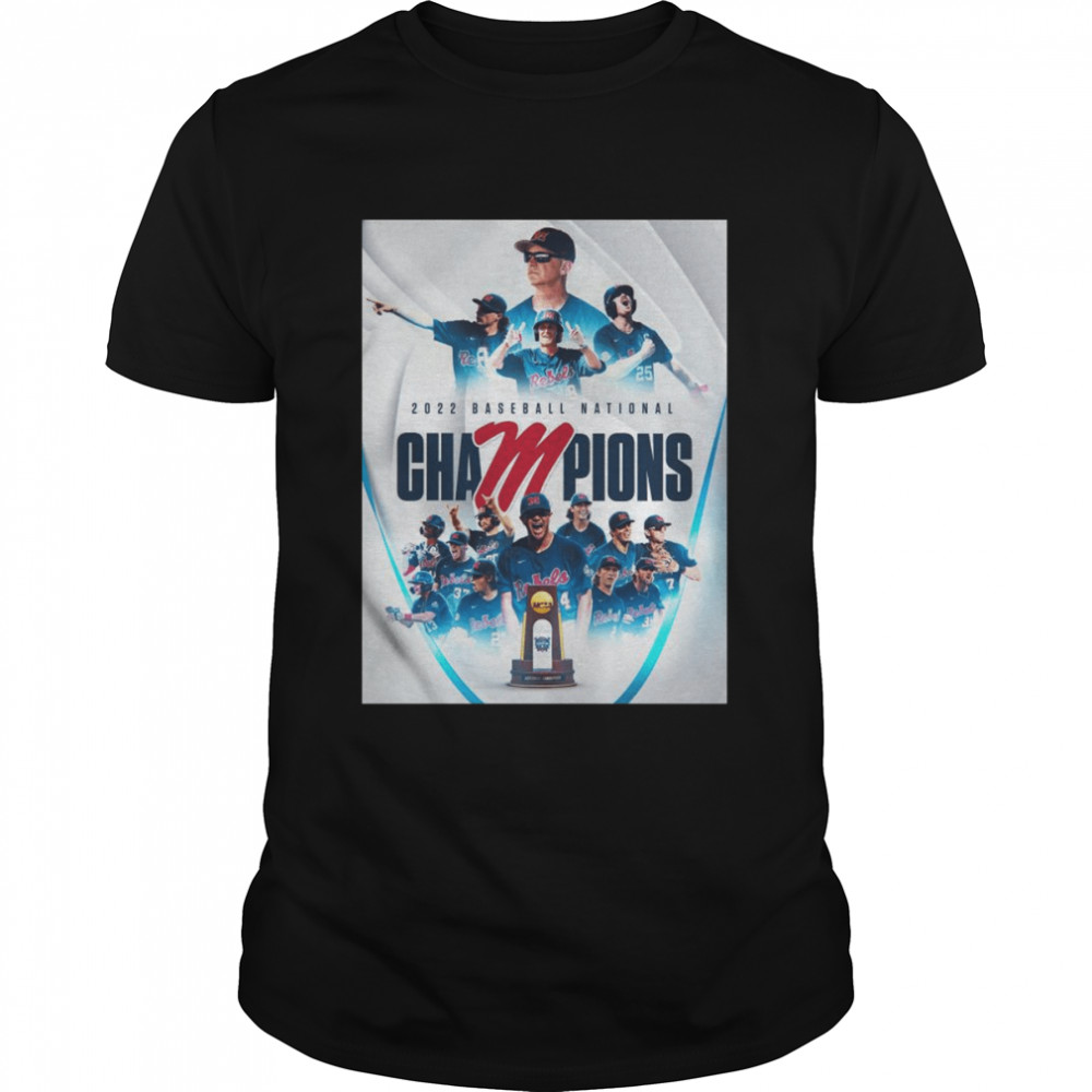 2022 Baseball National Champions Ole Miss Rebels Bound  Classic Men's T-shirt