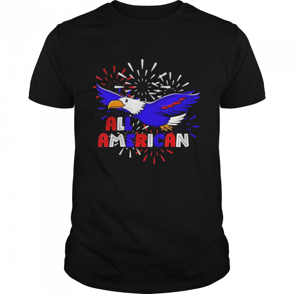 All American patriotic 4th of july eagle fireworks shirt Classic Men's T-shirt