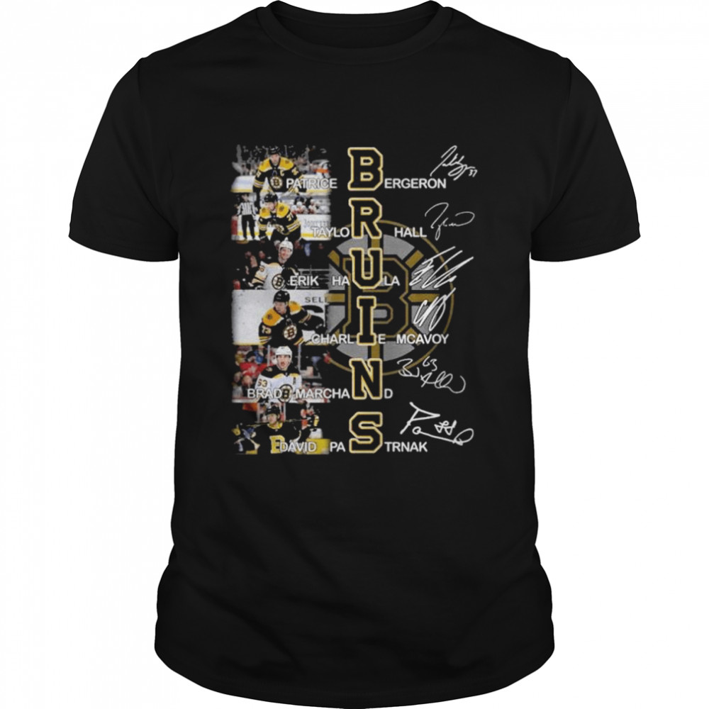 Boston Bruins All Team 2022 Signatures Shirt