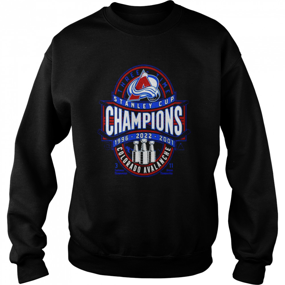 Colorado Avalanche 3-Time Stanley Cup Champions Clear The Puck shirt Unisex Sweatshirt