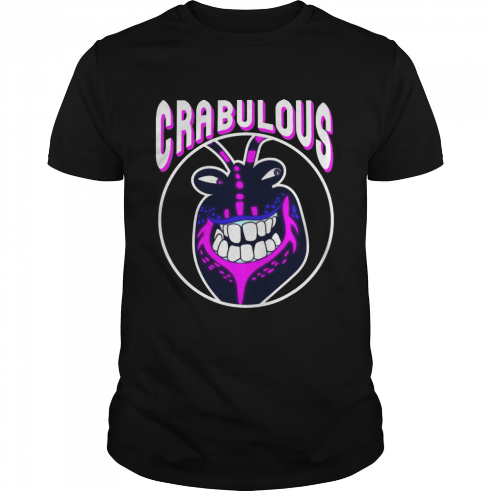 Crabulous Neon Face Circle Portrait Shirt