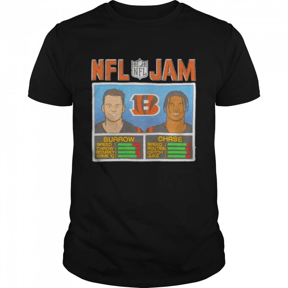 NFL Jam Cincinnati Bengals Burrow And Chase shirt Classic Men's T-shirt