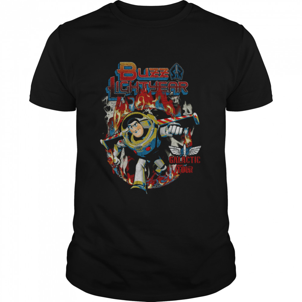 Pixar Toy Story Buzz Lightyear Galactic Tour Flames shirt Classic Men's T-shirt
