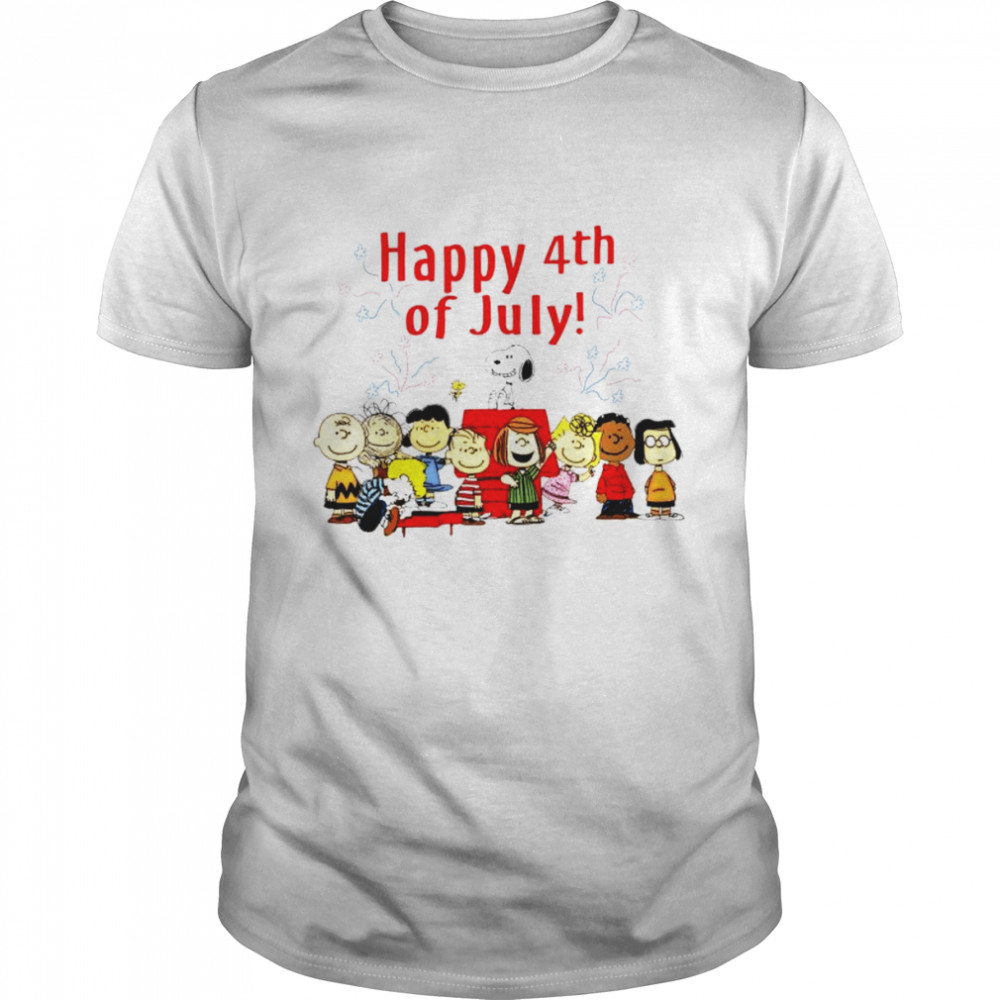 The Peanuts Characters happy 4th of July shirt Classic Men's T-shirt