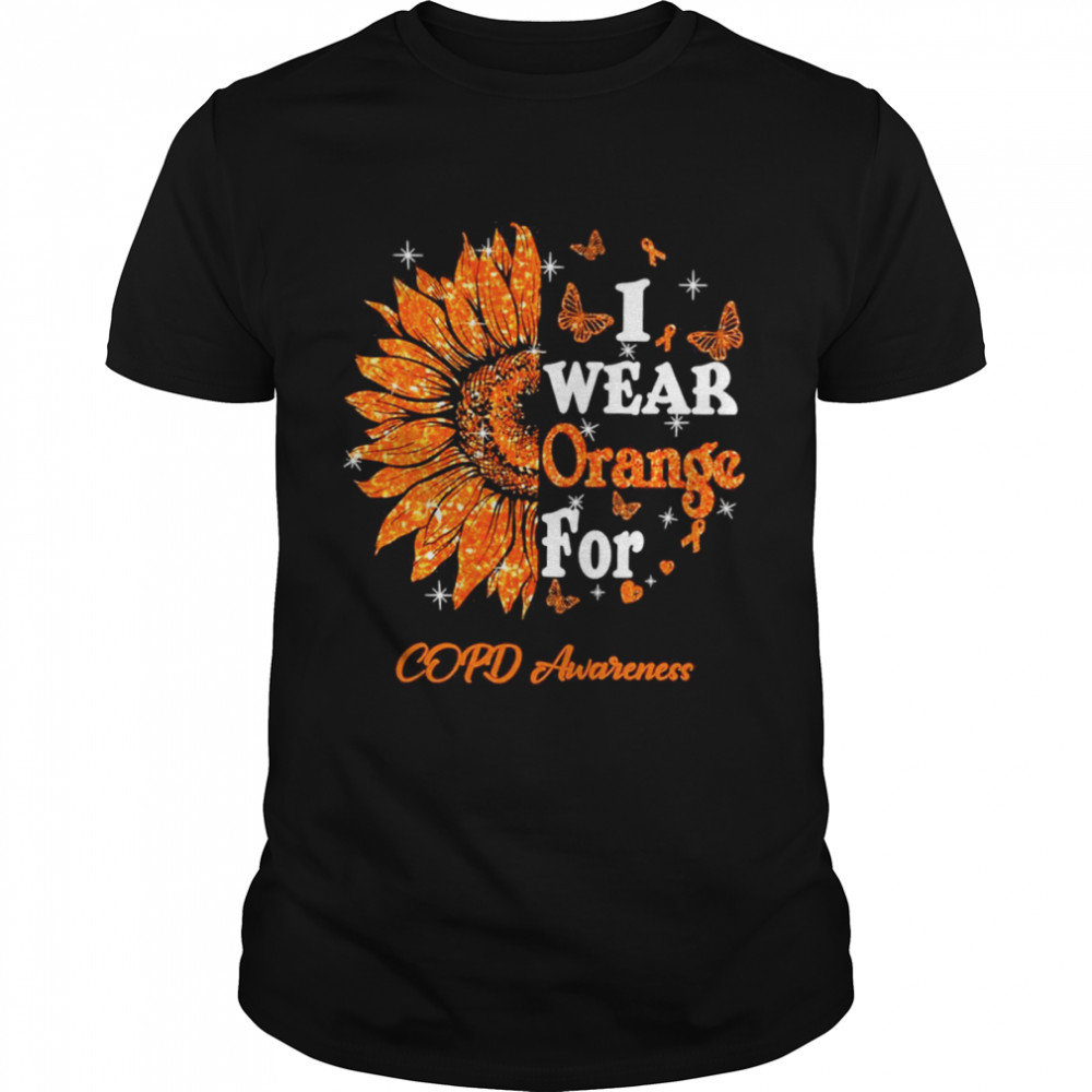 Twinkle Sunflower I Wear Orange For Copd Awareness T-Shir Classic Men's T-shirt