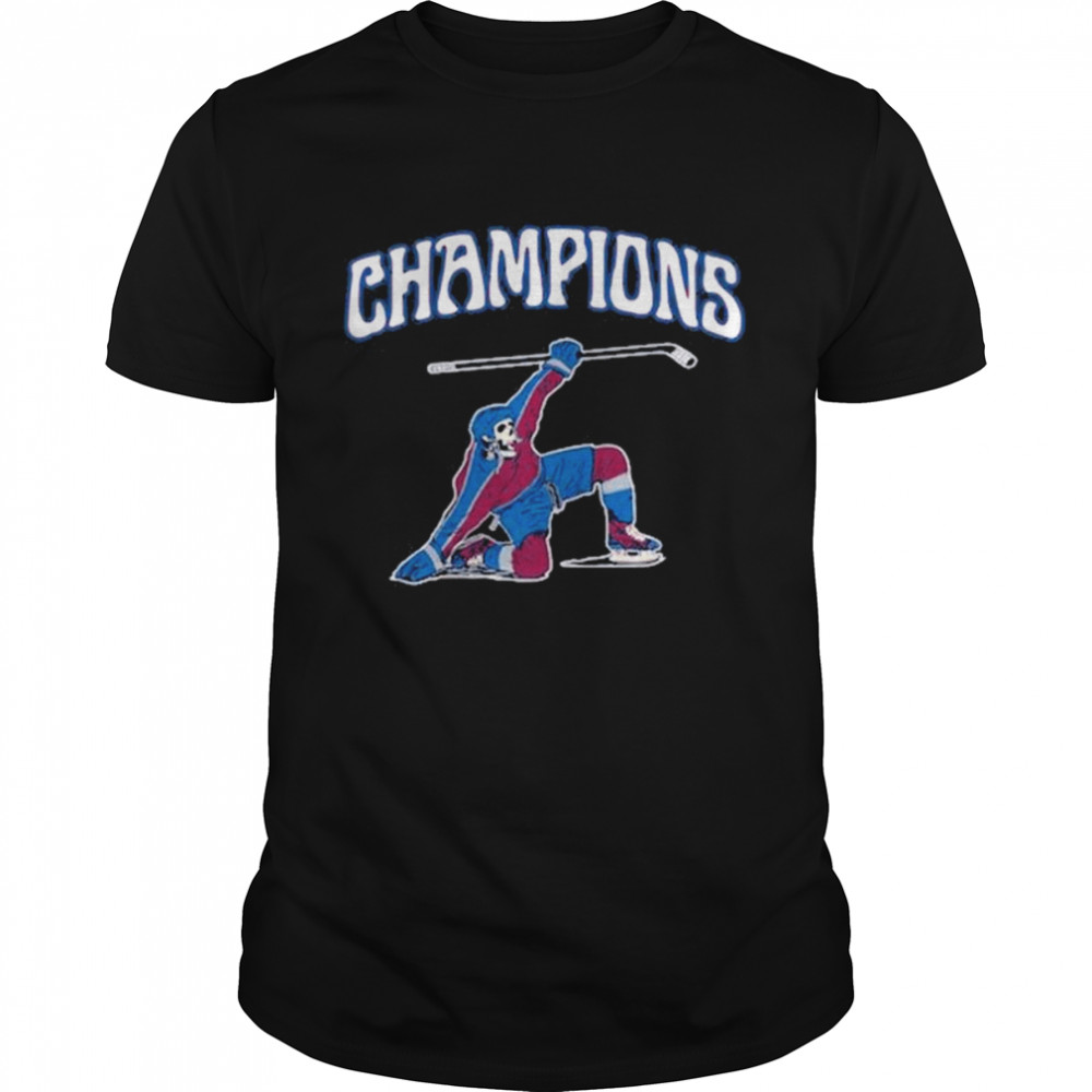 Colorado Avalanche Skeleton Slapshot Champions Shirt