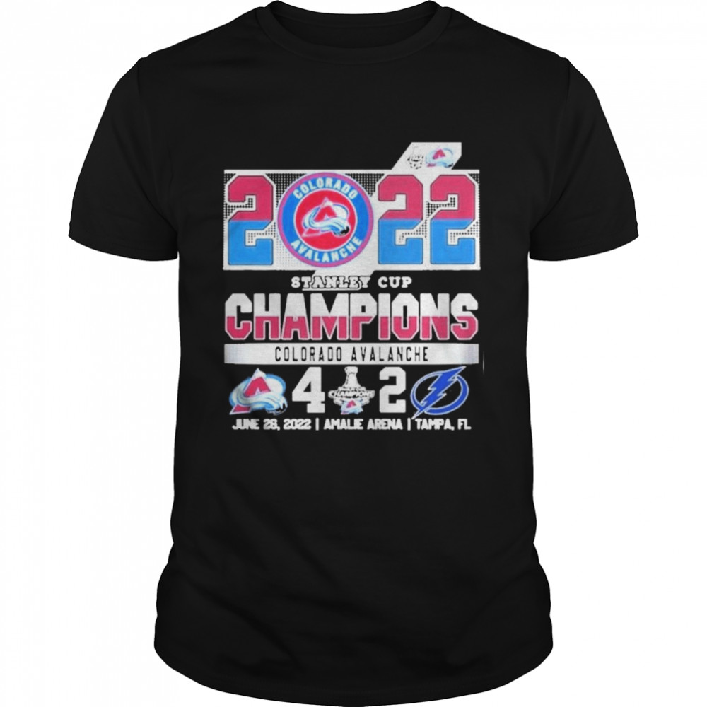 Colorado Avalanche Stanley Cup Champions Score Shirt
