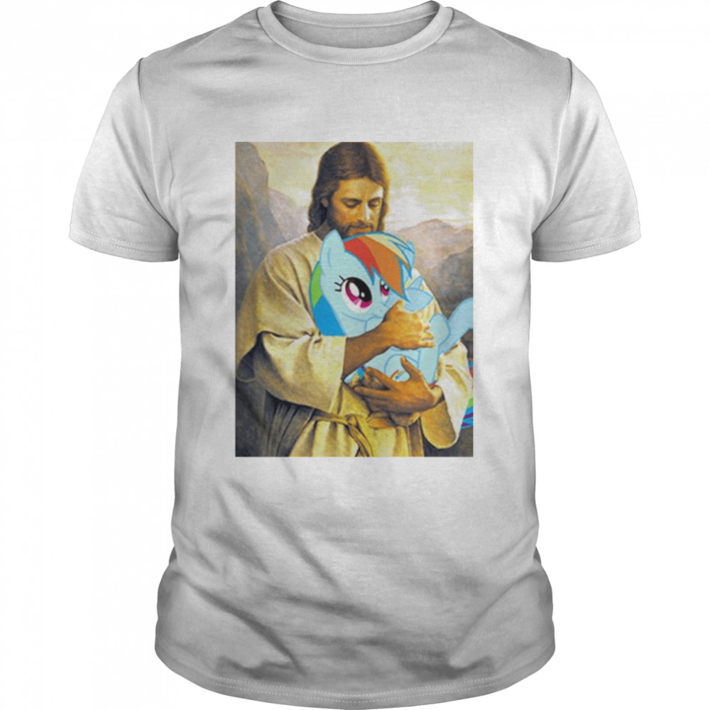 Jesus Loves Ponies Rainbow Dash T-Shirt