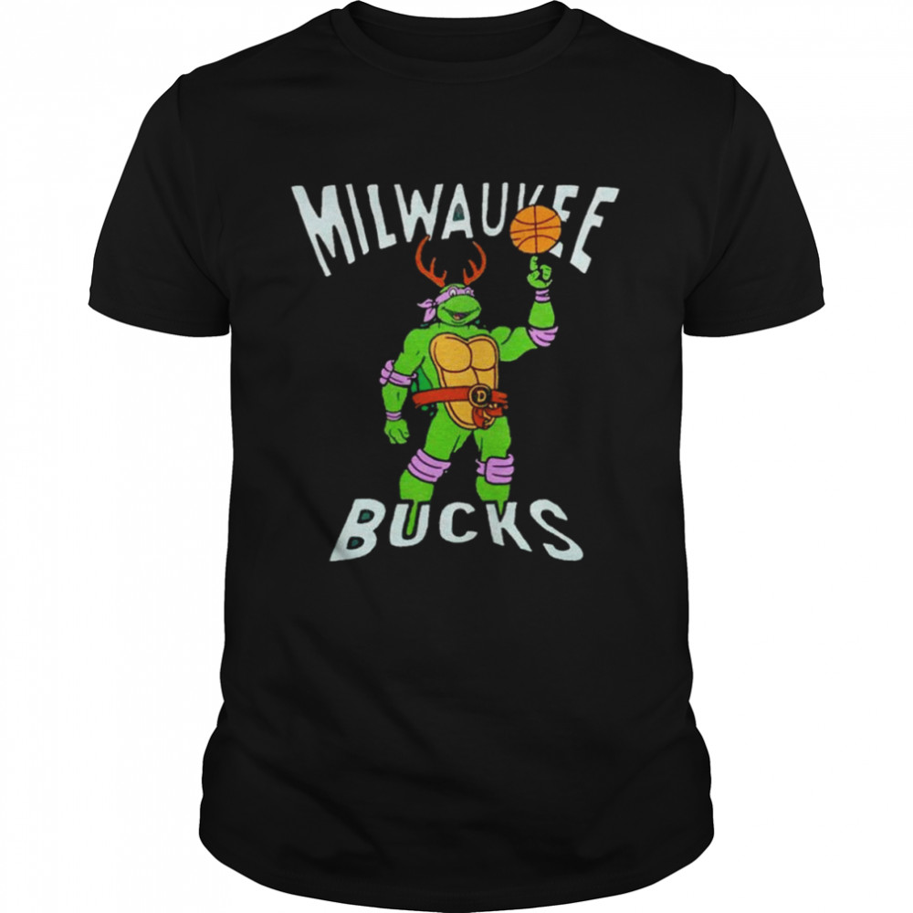 Ninja Turtles TMNT Donatello X Milwaukee Bucks shirt