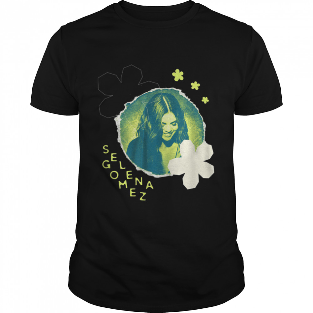 Official Selena Gomez Green Flower Photo T-Shirt B09Rqc8Y7B